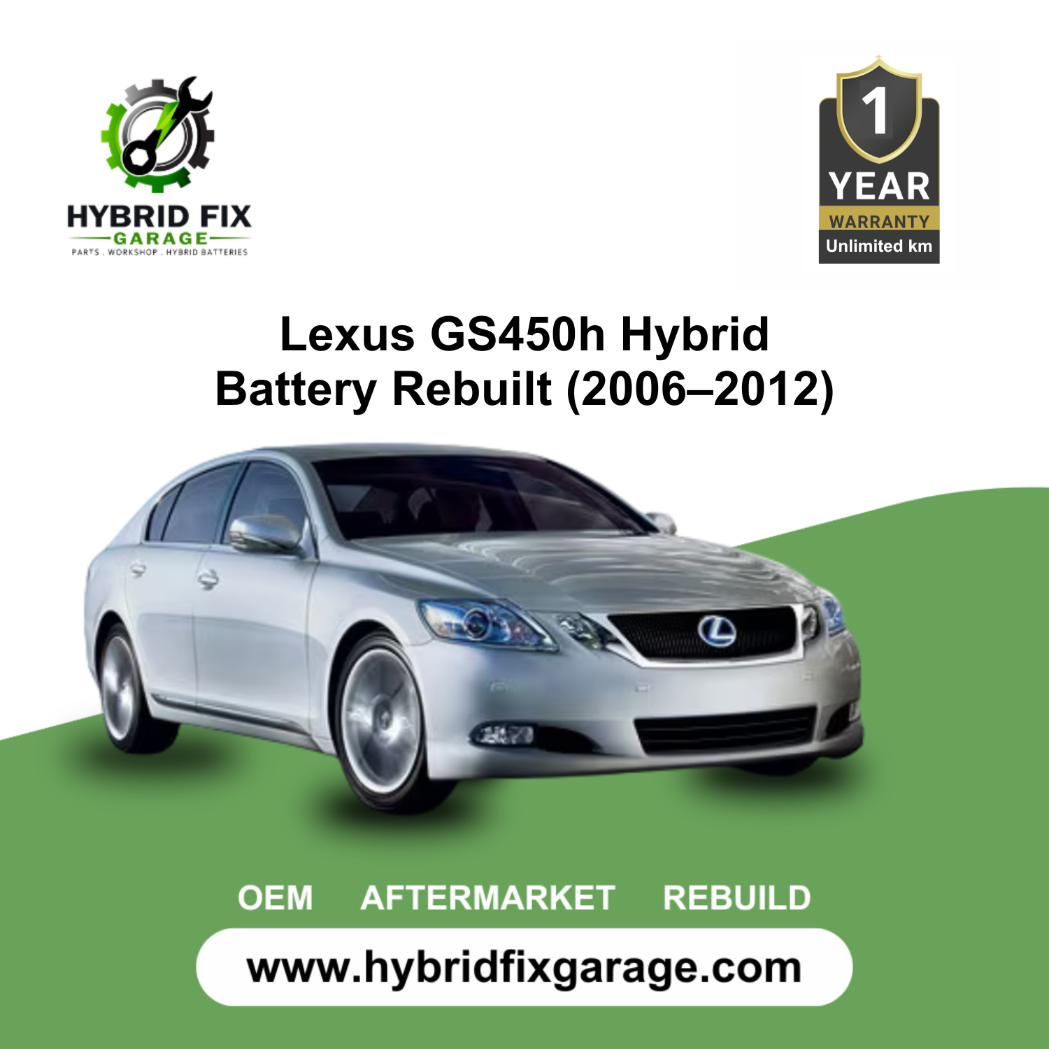 Lexus GS450h Hybrid Battery Rebuilt (2006–2012)