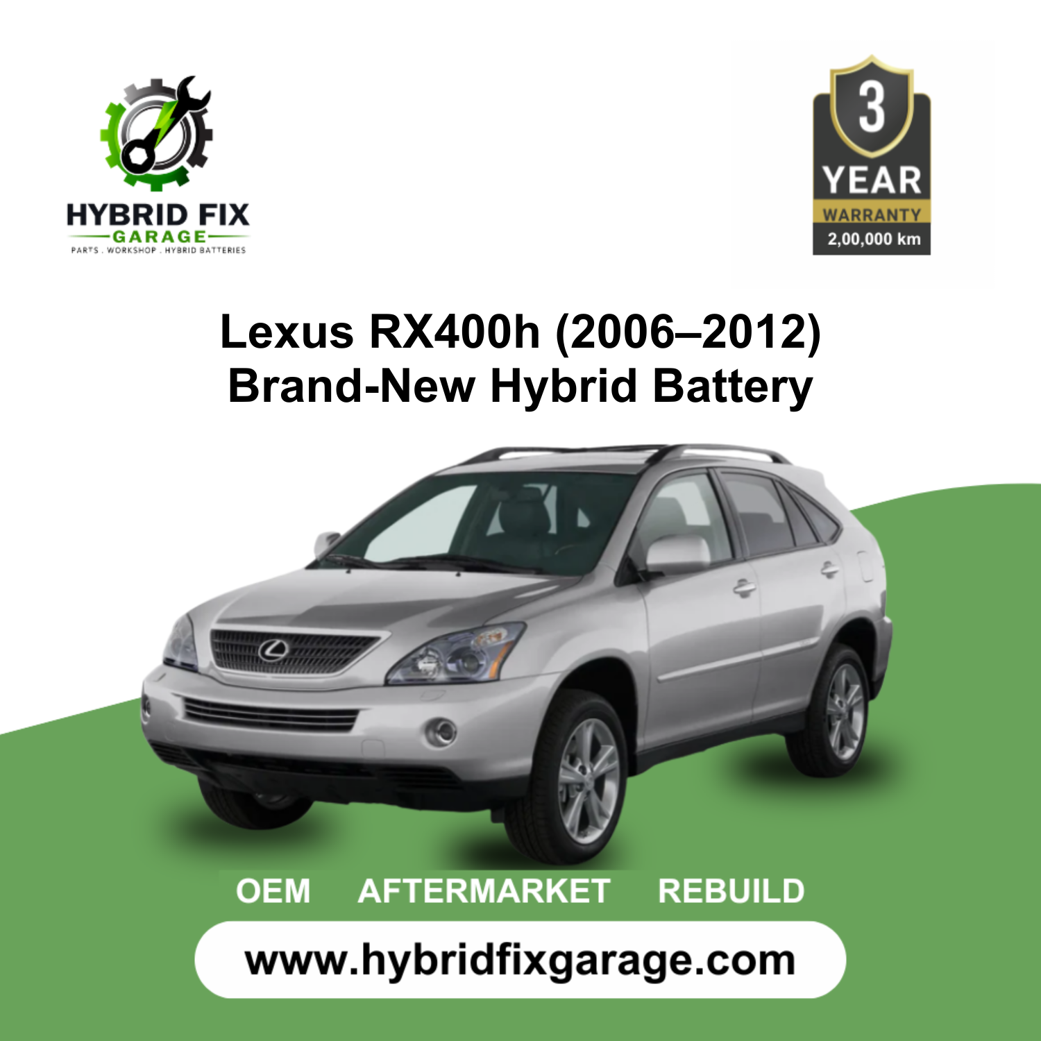 Lexus RX400h (2006–2012) Brand-New Hybrid Battery
