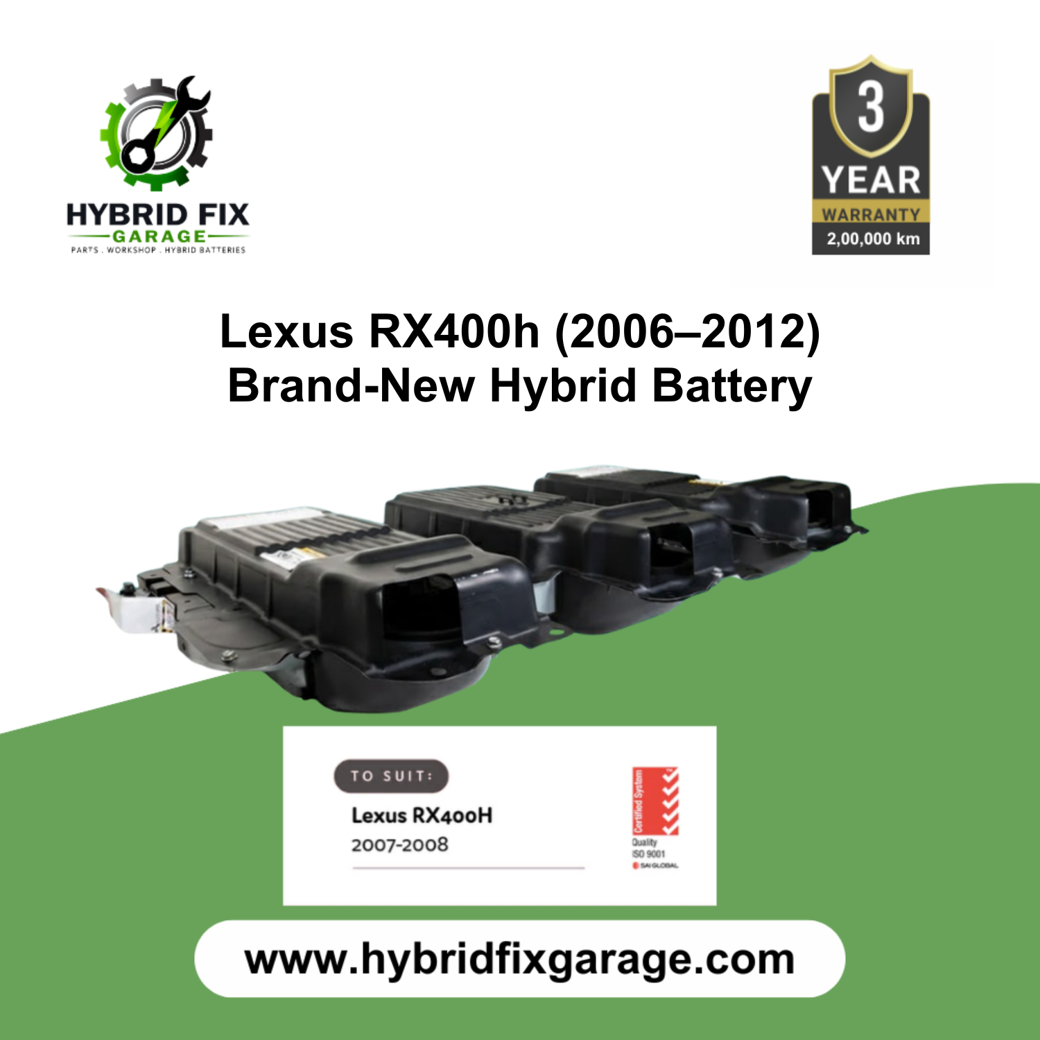 Lexus RX400h (2006–2012) Brand-New Hybrid Battery - Image 2