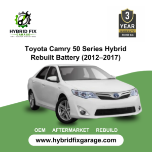 Professionally rebuilt high-voltage NiMH hybrid battery for Toyota Camry 50 Series Hybrid (2012–2017)