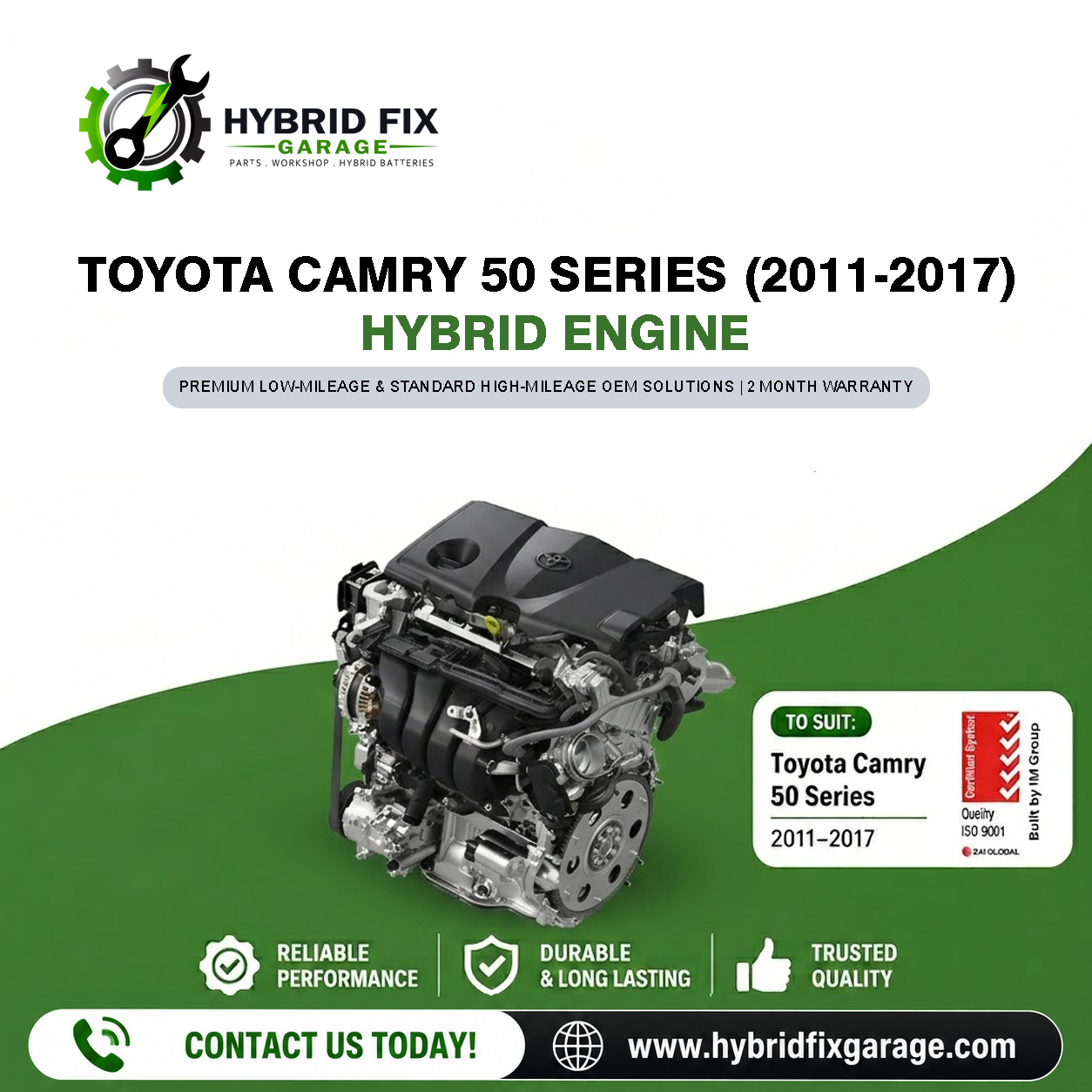 Toyota Camry 50 Series Hybrid Engine Solutions
