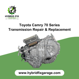 Toyota Camry 70 Series Hybrid P710 e-CVT transmission replacement and service at Hybrid Fix Garage