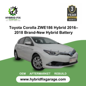 Brand-new high-voltage NiMH hybrid battery for Toyota Corolla ZWE186 Hybrid (2016–2018)