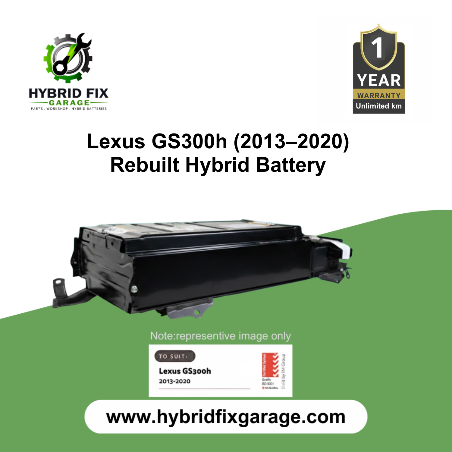 Lexus GS300h (2013–2020) Rebuilt Hybrid Battery - Image 2