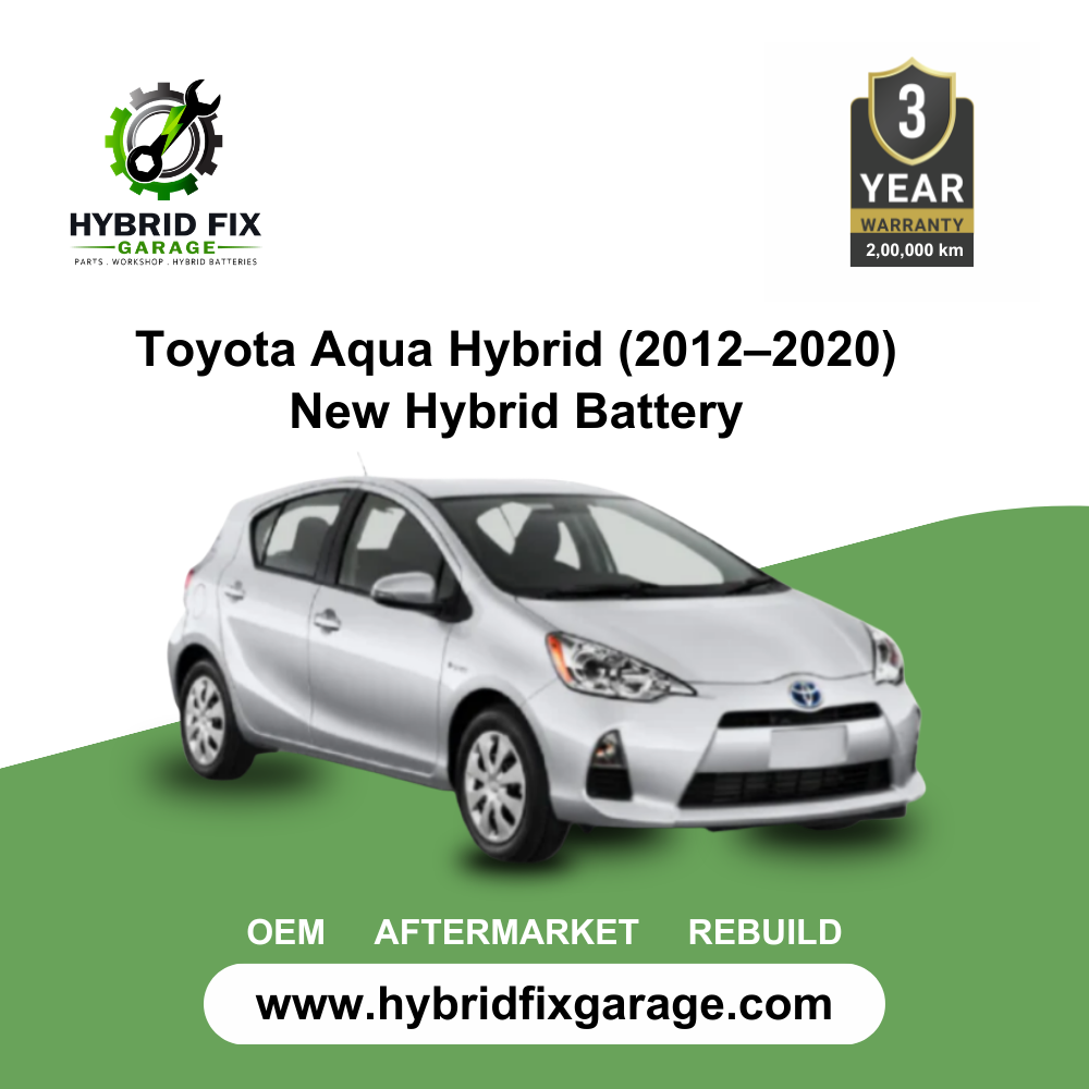 Front exterior view of Toyota Aqua Hybrid (2012–2020) with Hybrid Synergy Drive