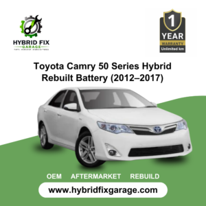 Front exterior view of Toyota Camry 50 Series Hybrid (2012–2017) with Hybrid Synergy Drive